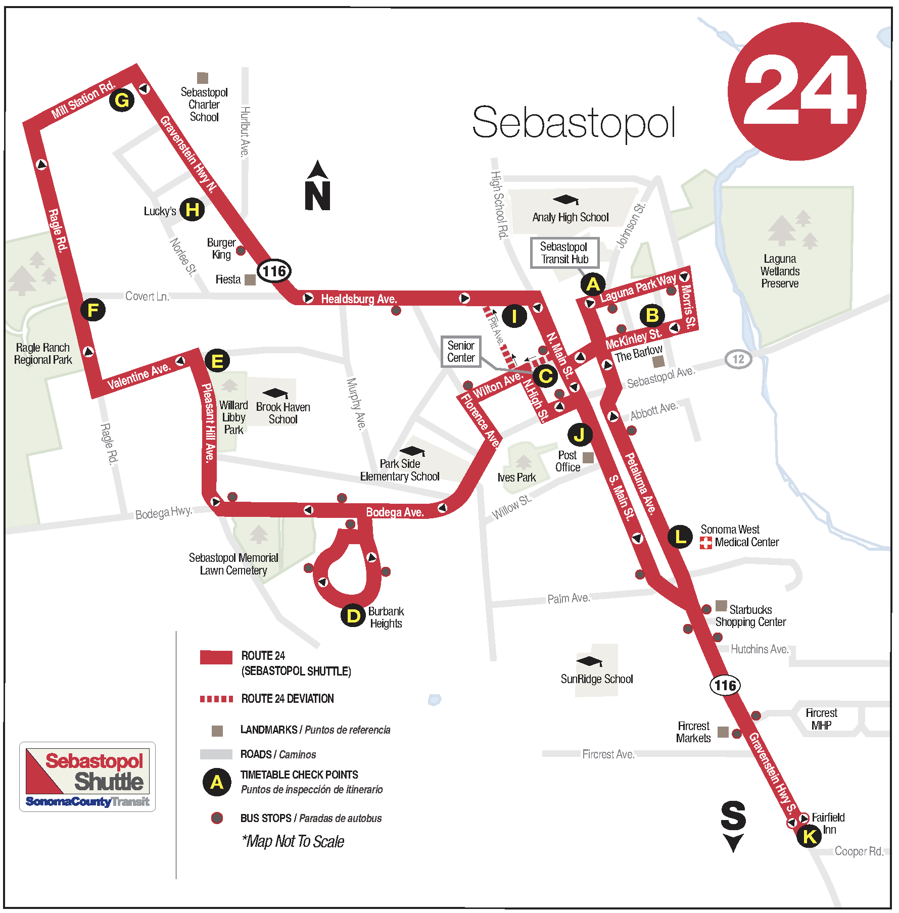 12/13: Sebastopol Local Shuttle 24 Extends Saturday Schedule