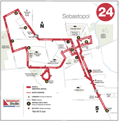 12/13: Sebastopol Local Shuttle 24 Extends Saturday Schedule